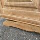 Renovated art deco sideboard in solid raw oak and gray marble 186cm