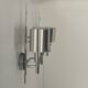Pair of vintage wall lights, brushed metal and chrome, France 1960