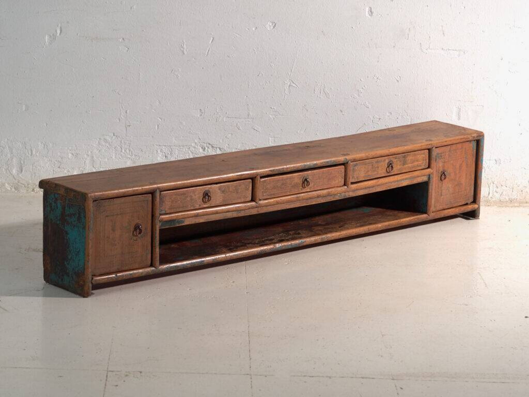 Antique low elm wood furniture – China, around 1900