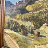 XXXL painting Alsatian landscape VINE Viticulture Harvest Vineyard By Théo