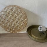Vintage Amber Glass Wall/Ceiling Light