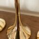 Set of 3 scandinavian brass candle holders