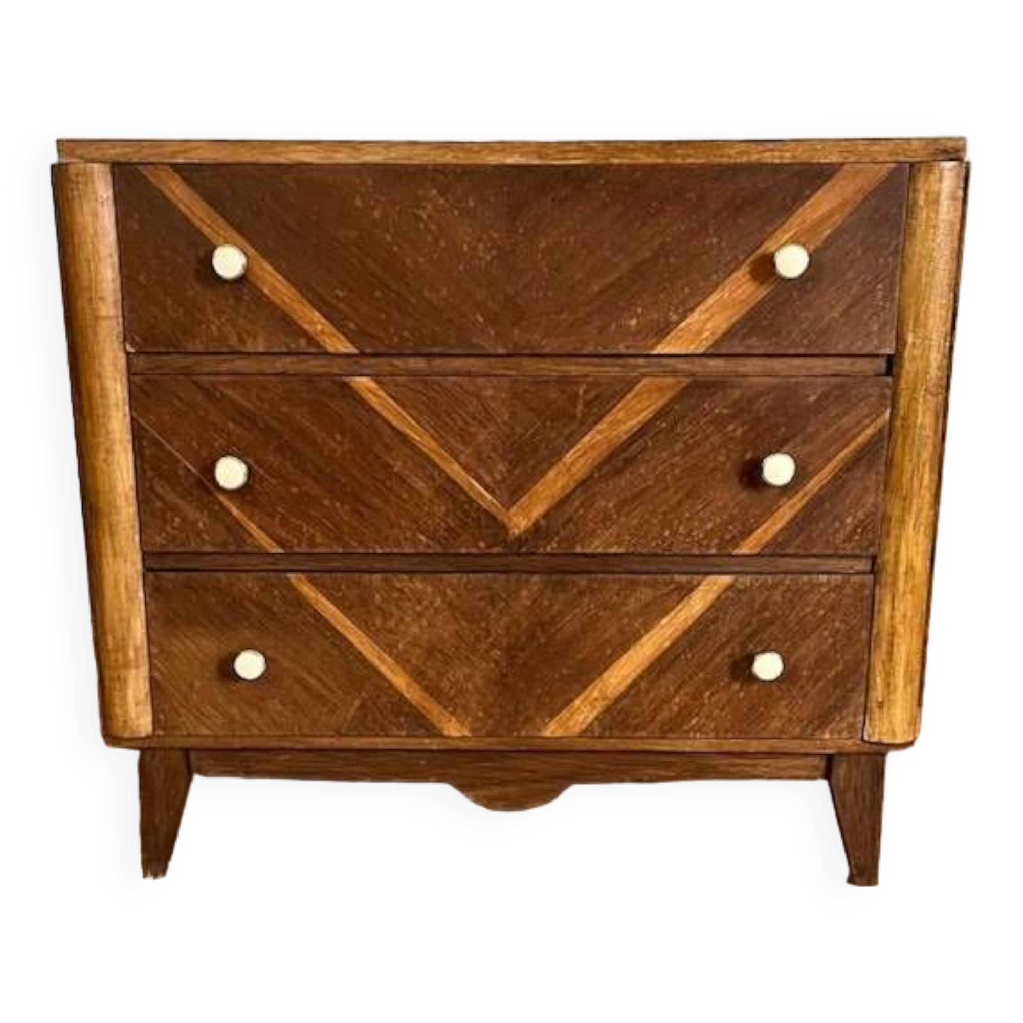 Commode marquetée  3 tiroirs