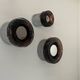 Set of 3 vintage Limburg wall lights, chrome and bubbled glass, Germany 1960