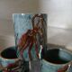 6 vintage handmade cups/mugs