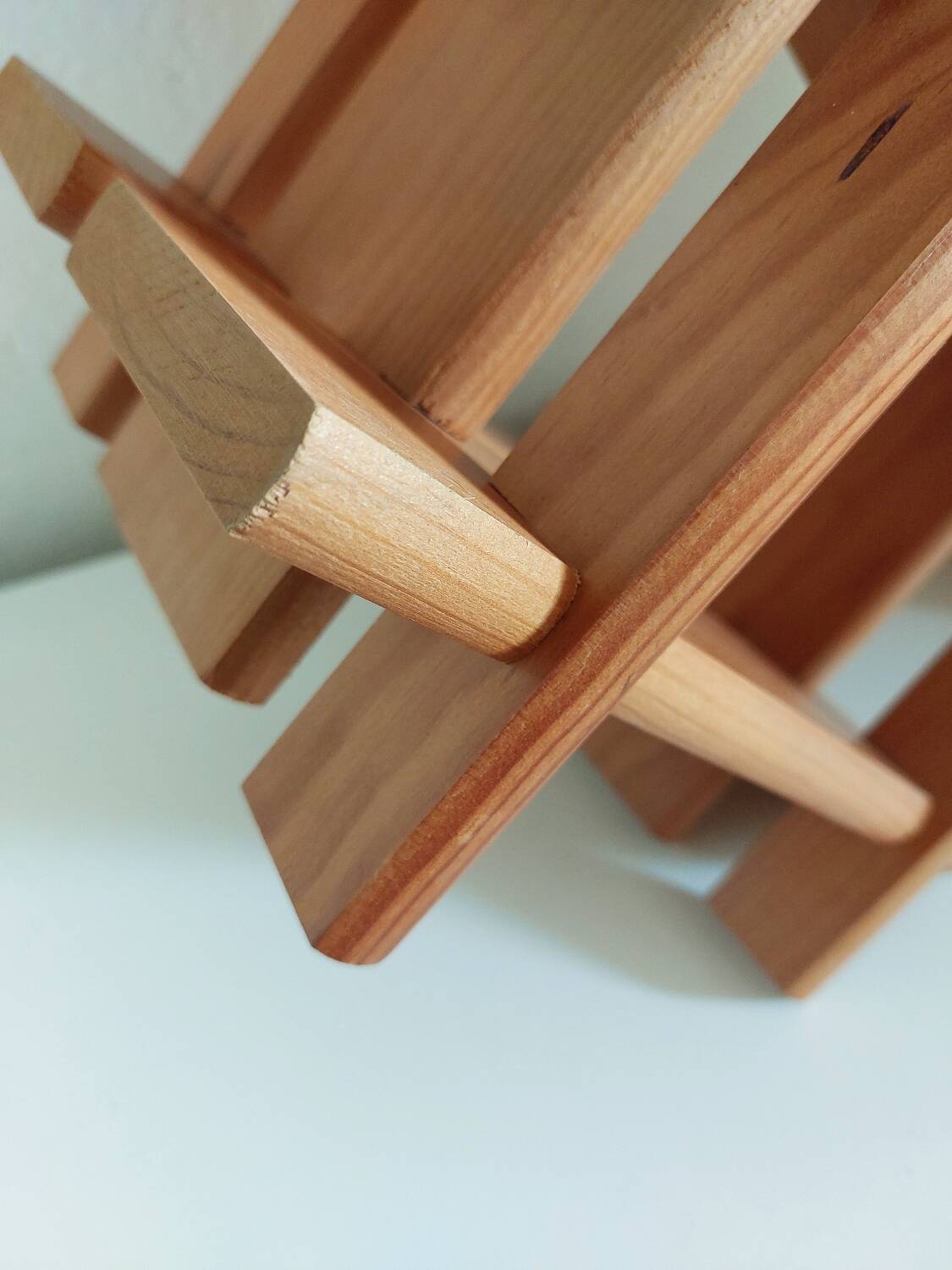 Vintage wooden cruciform shelf