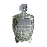 Old glass cookie jar