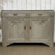Art Deco sideboard in walnut, oak and marble top.