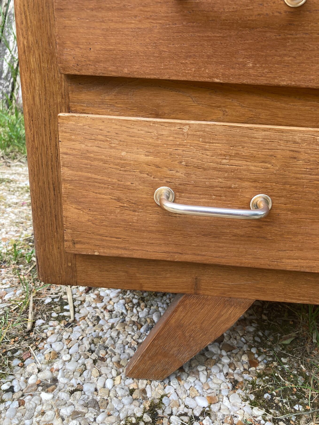 Vintage chest of drawers compass feet