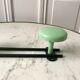 Black metal hook and sage green 60s-70s