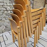 Lot 6 chaises danois empilable 1970 vintage
