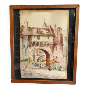 Aquarelle signée Borgetto