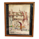 Watercolour signed Borgetto