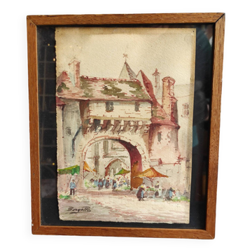 Aquarelle signée Borgetto