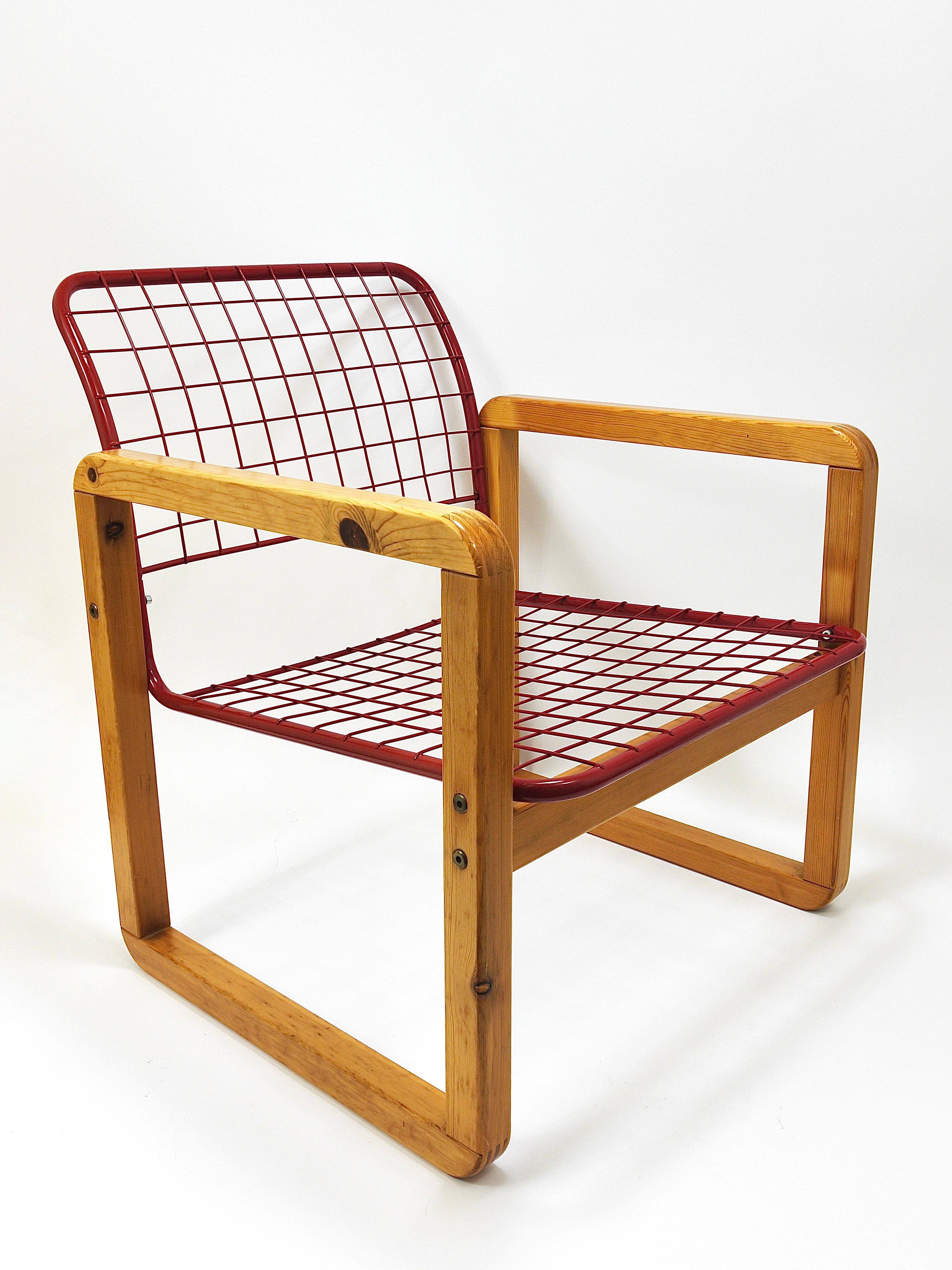 Postmodern Wire Lounge Chair Sälen, Knut & Marianne Hagberg, Ikea, 1982