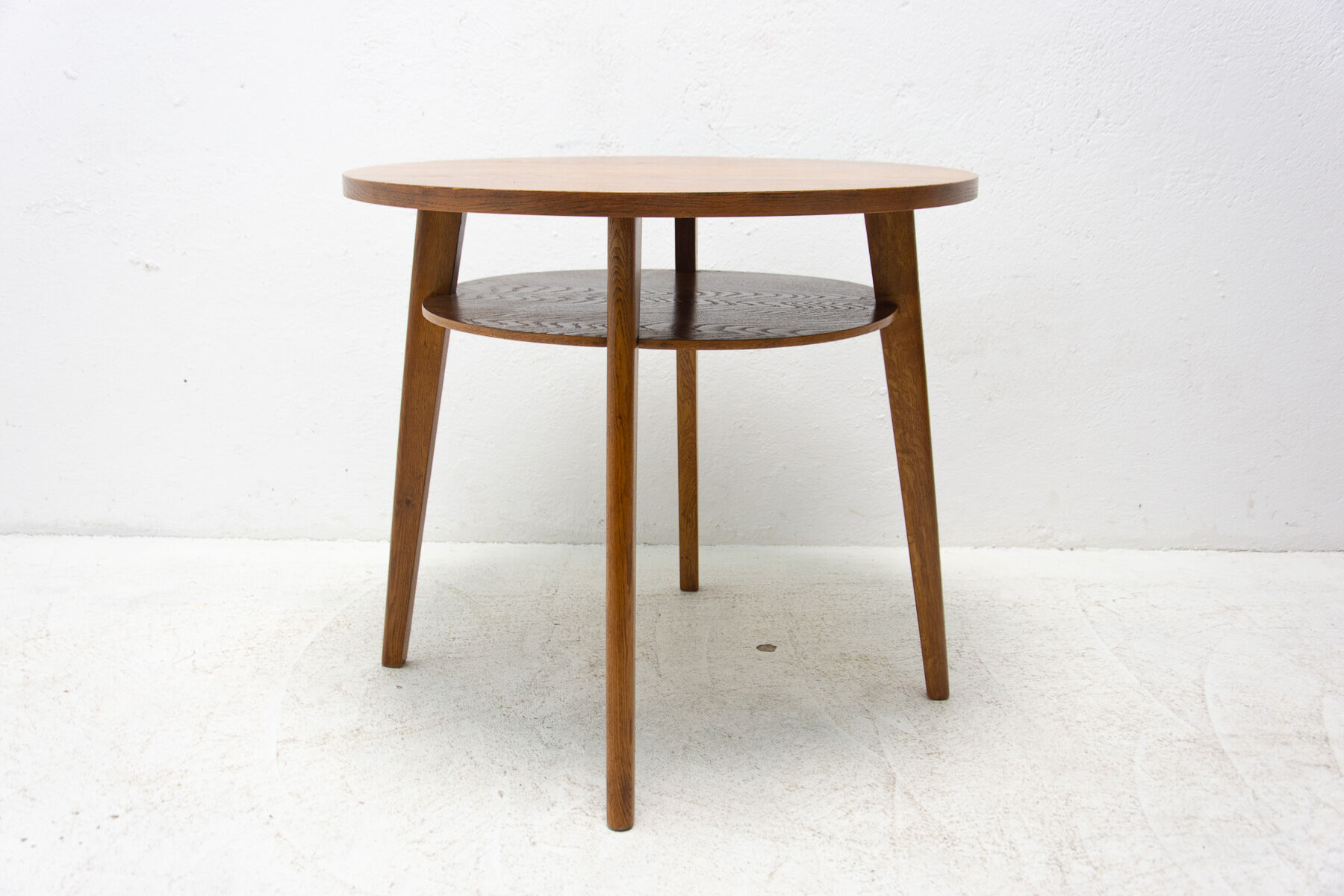 Fully restored oak coffee table, Czechoslovakia, 1960´s