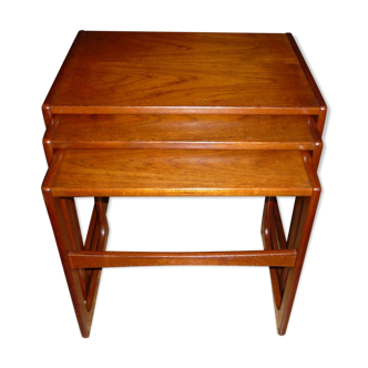 BR Gelsted Scandinavian teak nesting table BR Gelsted Denmark