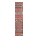 Vintage Turkish rug from Oushak, handwoven 75x353 cm