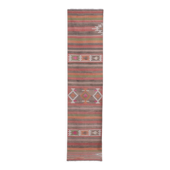 Tapis vintage turc de Oushak, tissé à la main 75x353 cm