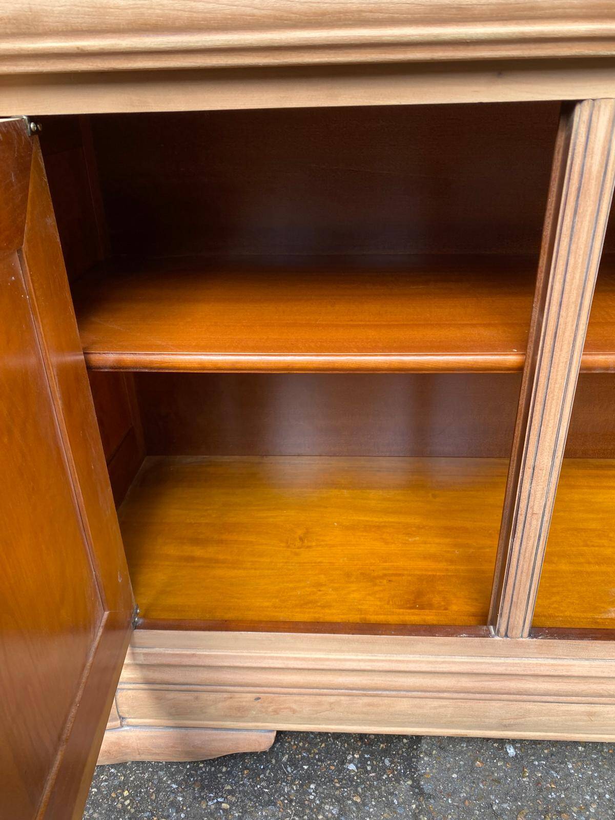 Louis Philippe vintage renovated sideboard in cherry wood.