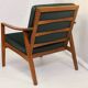 Pair of Scandinavian style armchairs, red velvet fir fabric 60s