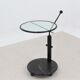 Verre italien &Marbre Pivotant Table Basse, années 1980