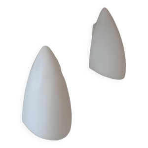 paire d'appliques vintage - opaline