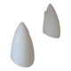 Pair of vintage white opaline wall lights, France 1970s
