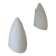 Pair of vintage white opaline wall lights, France 1970s