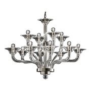 Luxury Transparent Murano Glass Chandelier – Modern Linear Design