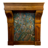 Antique Walnut Carved Wood Fireplace – Decorative Fireplace Mantel