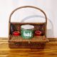1960s wicker basket handbag
