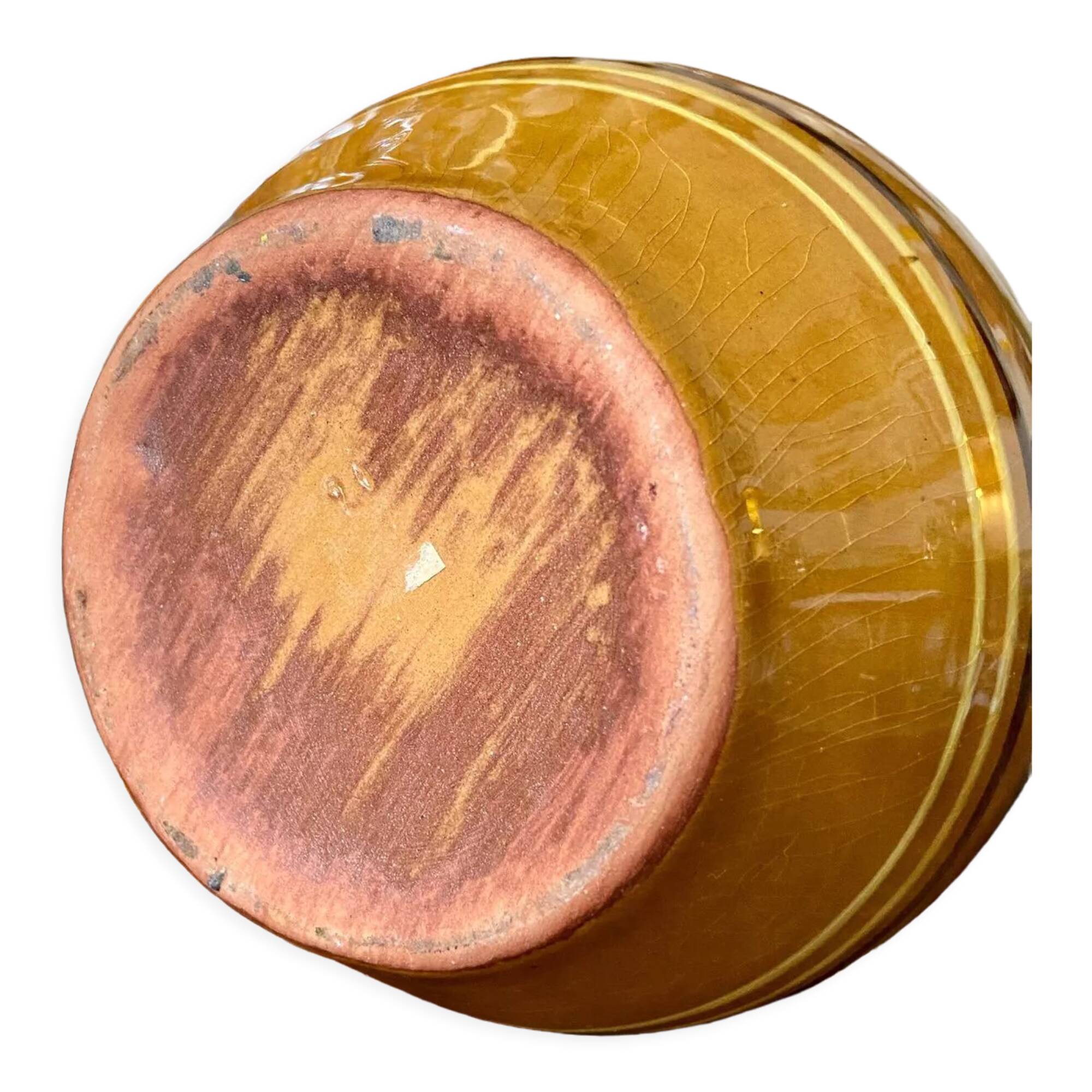 Ocher glazed ceramic vase