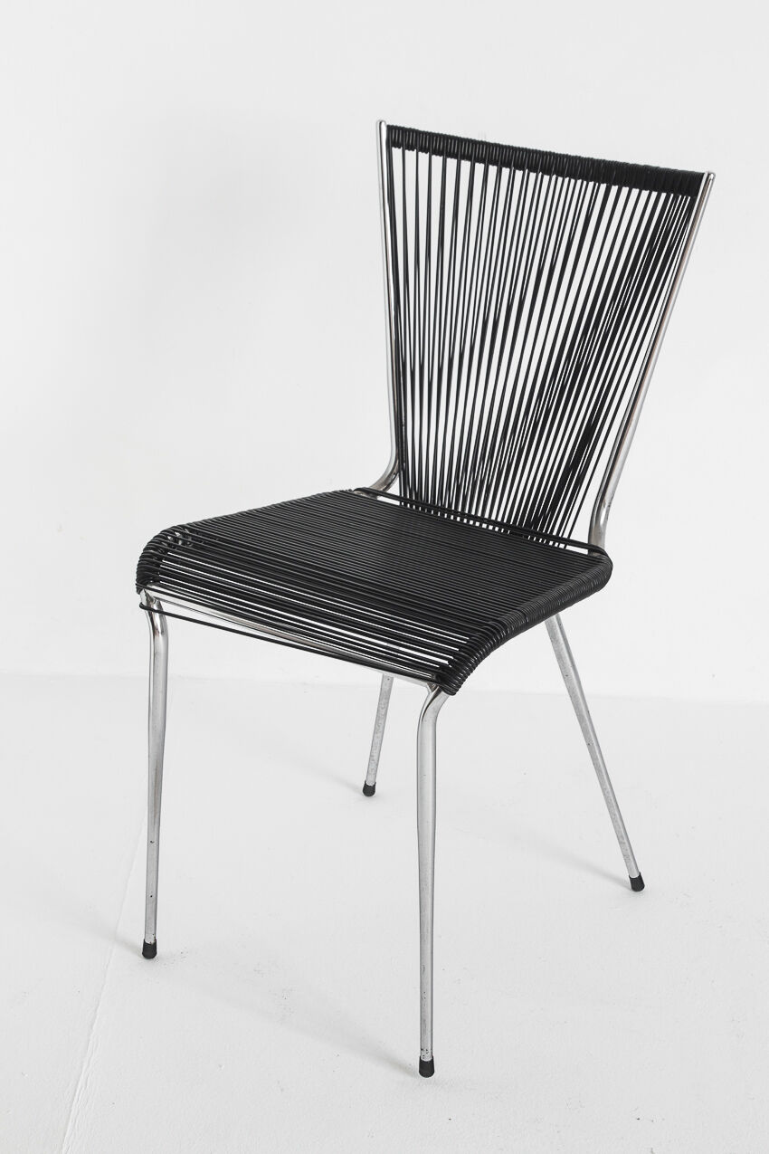 Set of 4 chairs "scoubidou", France, 1960s
