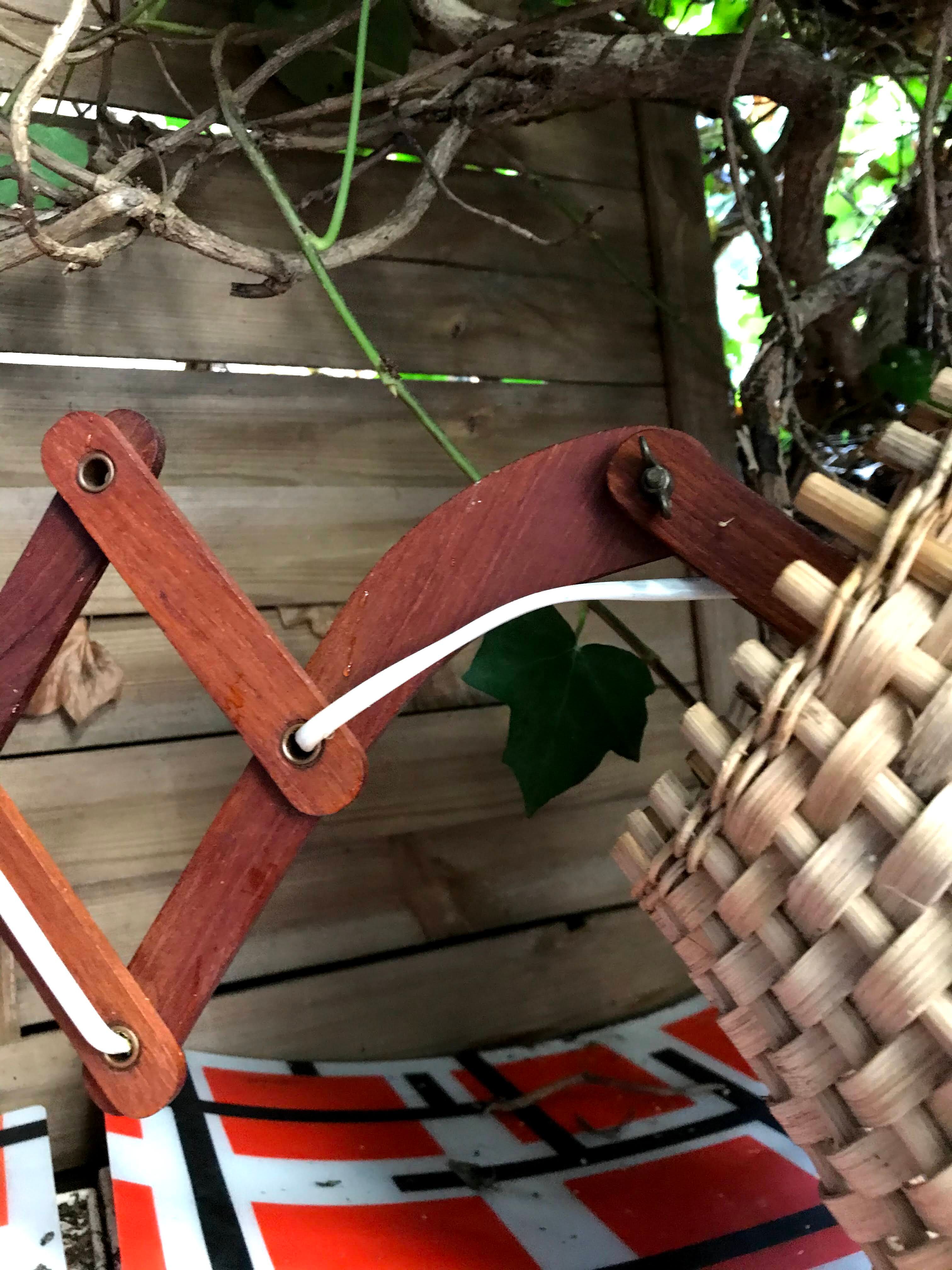 Flexible wall wall light in Scandinavian accordion 60s