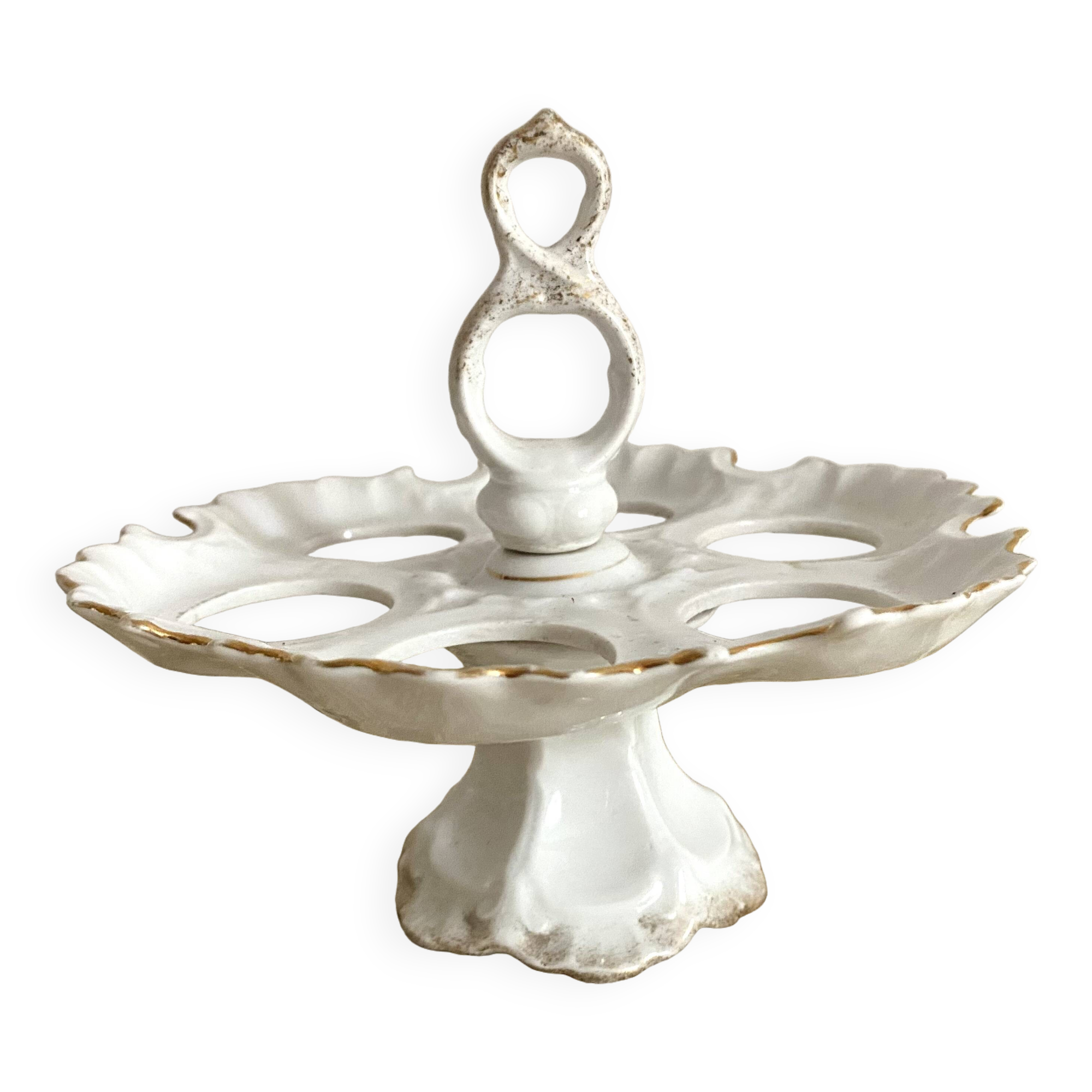 Early 20th century porcelain egg display