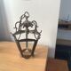 Bronze and chiseled glass hanging lamp