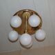 Ceiling lamp 6 opaline globes 1980