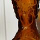 Vase empoli of the 60s, ochre color fruit reliefs