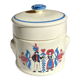 Pot boîte à bombons céramique Sarreguemines modèle Ribeauville vintage années 60/70