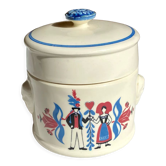 Pot boîte à bombons céramique Sarreguemines modèle Ribeauville vintage années 60/70