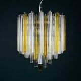 Crystal prism chandelier in Murano glass by Venini, 1970s.