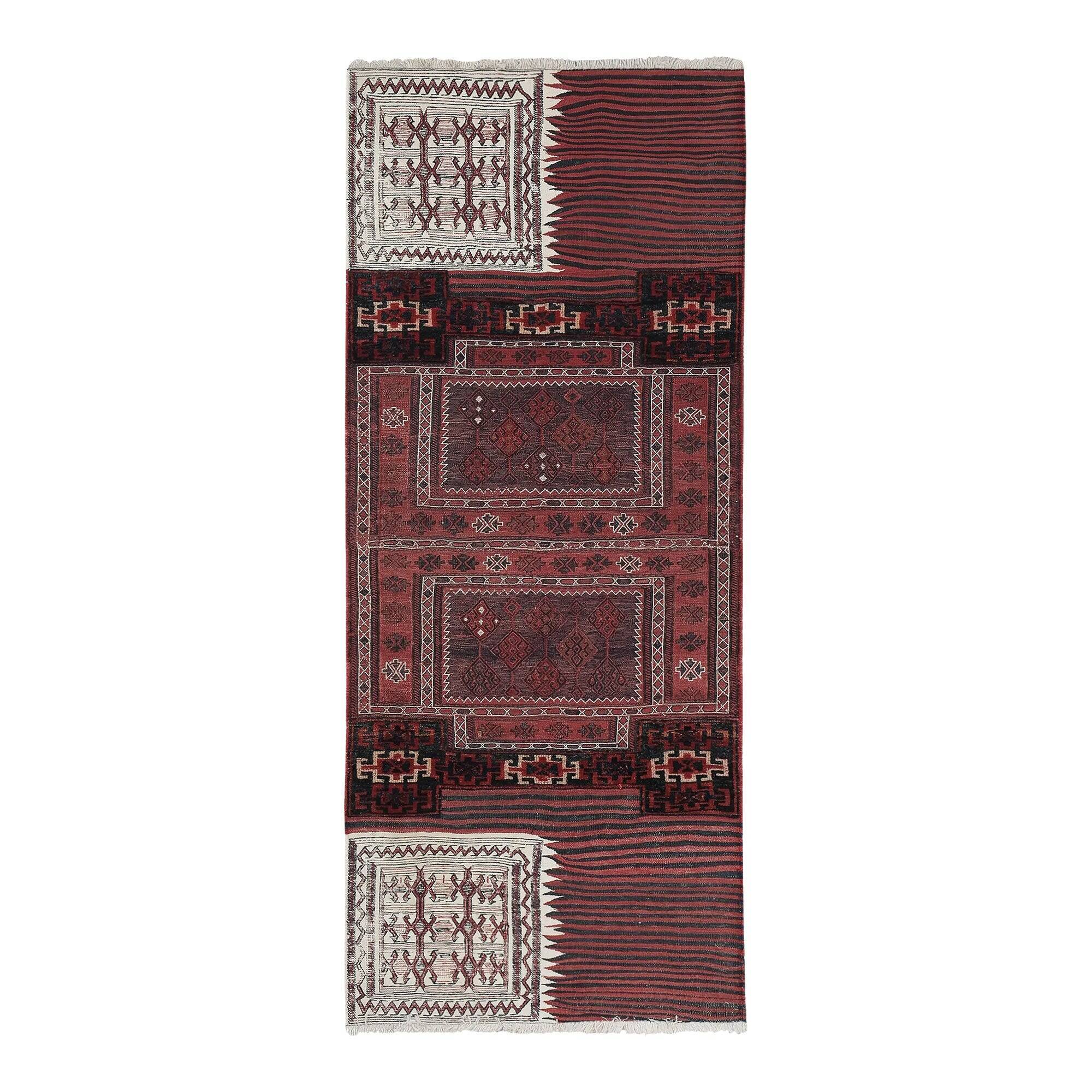 Vintage handmade Turkish rug 95x235 cm