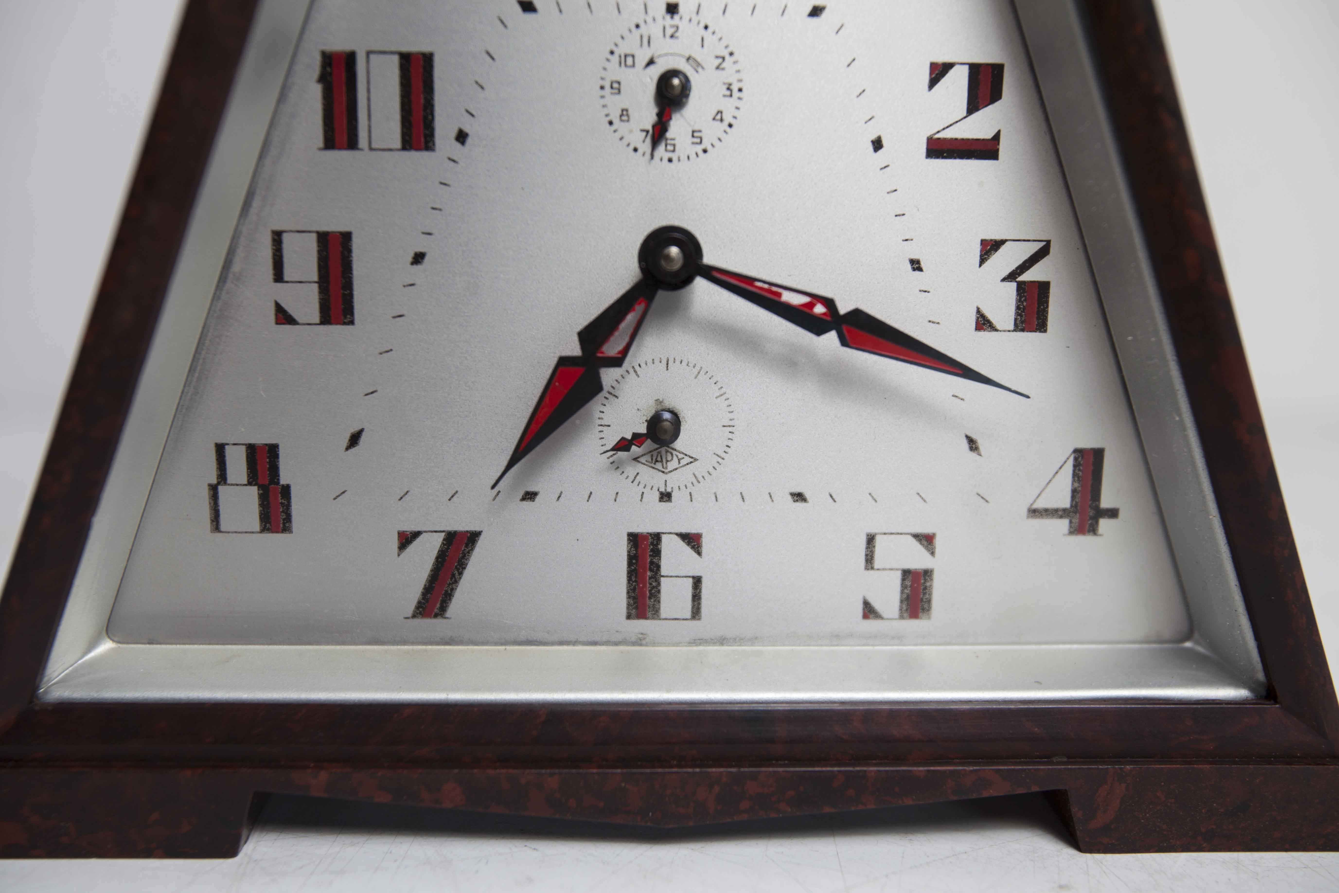 Alarm clock Mechanical clock Japy 1930 bakelite