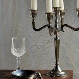 Set of 6 silver metal ice cream cups with small base D9 H5.5