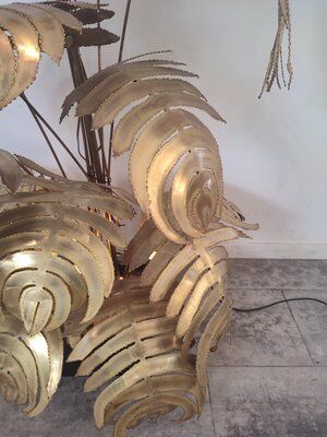 Monstera floor lamp attributed to Maison Jansen, France, 1980s