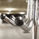 Parrot coat rack 16 hooks industrial in chromed metal and base + black balls 1960