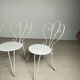 4 vintage wrought iron chairs