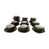 Lot de 5 tasses bistrot vertes