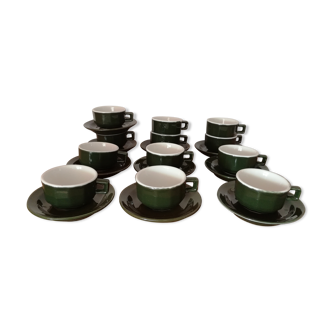 Lot of 5 cups green bistro